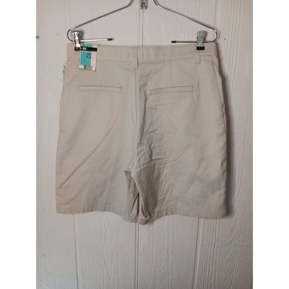 Lee Relaxed Straight At The Waist Shorts Womens 10 M Tan Pleated Walking - Picture 3 of 7
